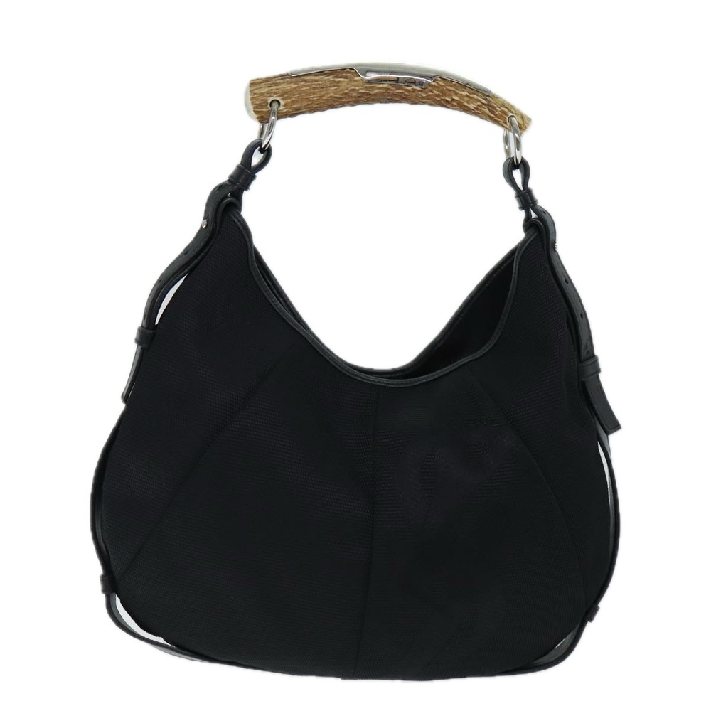 SAINT LAURENT Mombasa Hand Bag Nylon Black Auth yk13359 - Picture 13 of 16